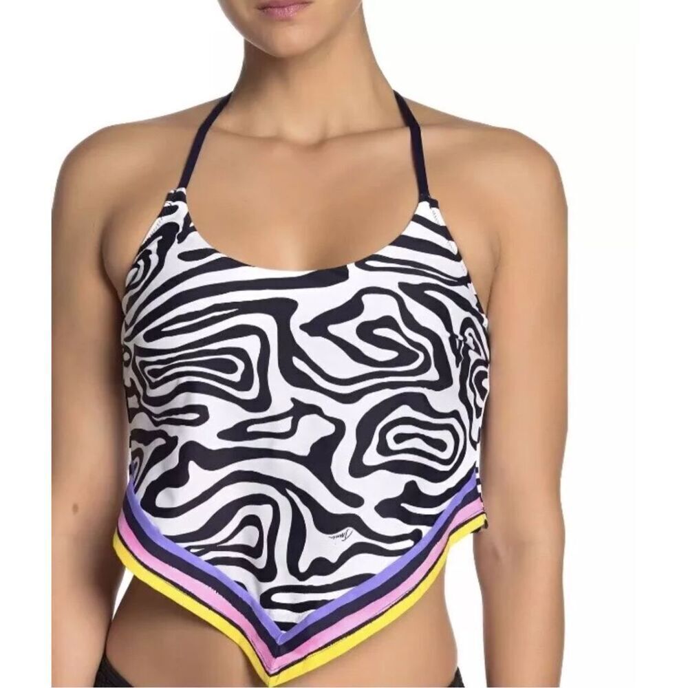 NWOT Trina Turk Zebra Tankini Top Size 8